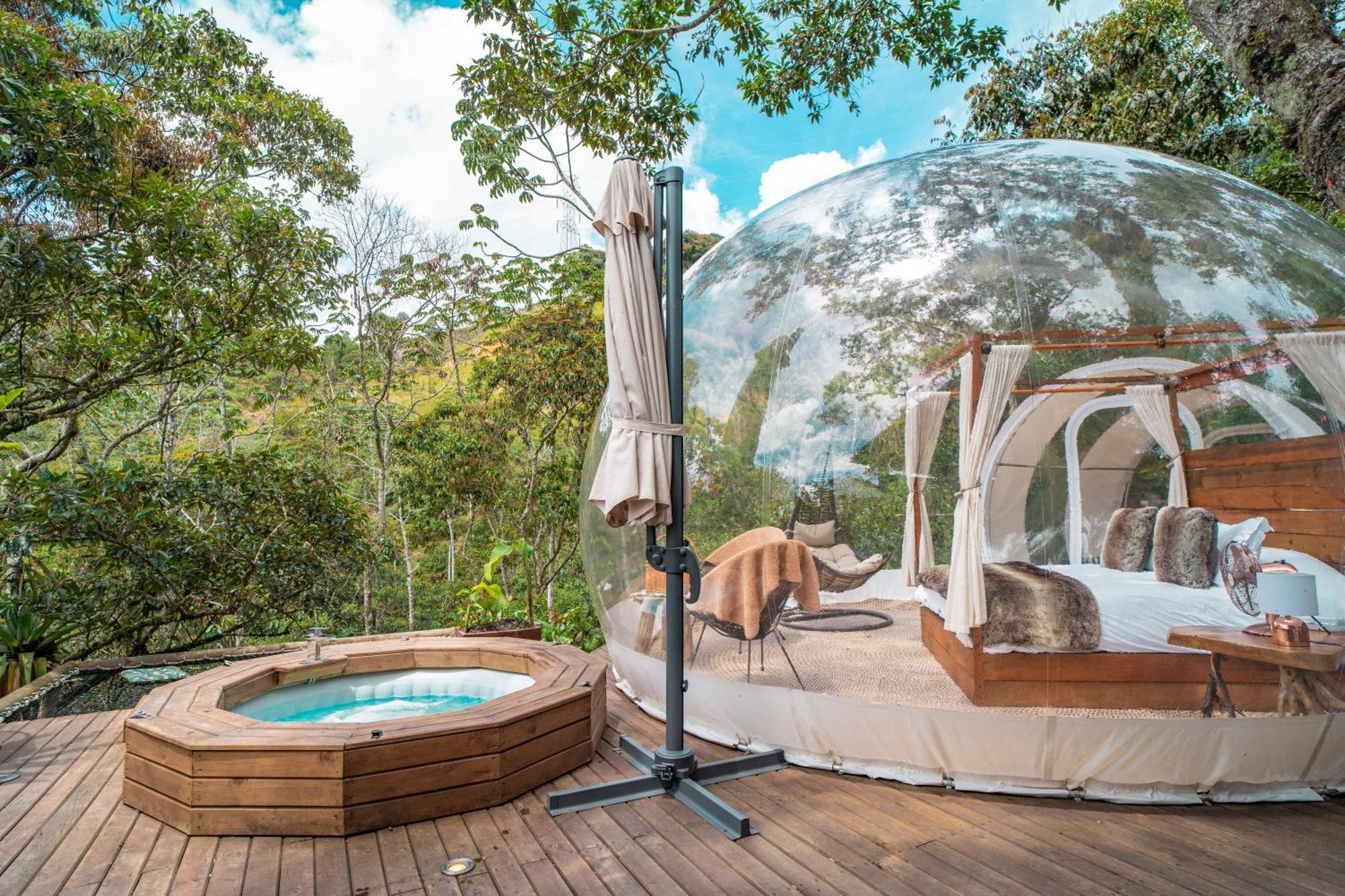 מלון ריונגרו Bubblesky Glamping 15 Min From Medellin מראה חיצוני תמונה